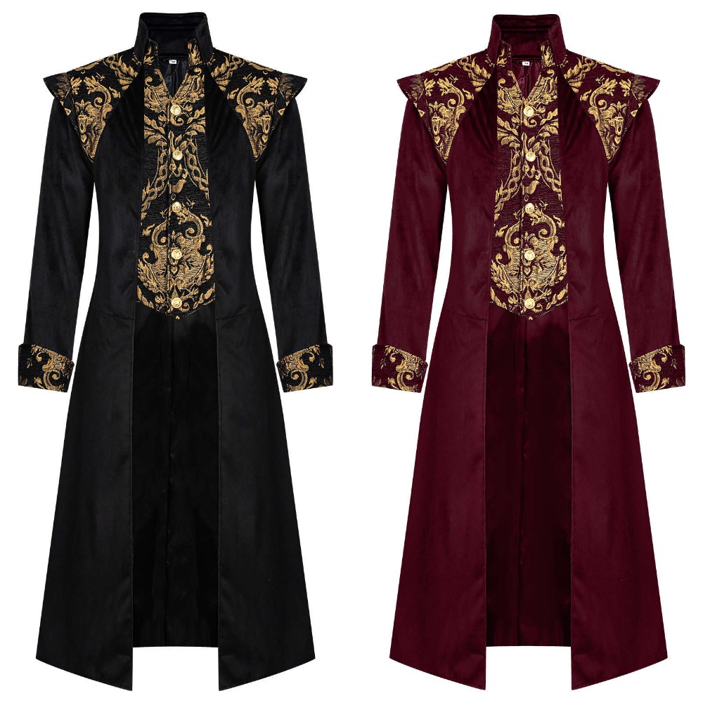 Women'S Gothic Formal Wear - Chaqueta de frac medieval steampunk, abrigo