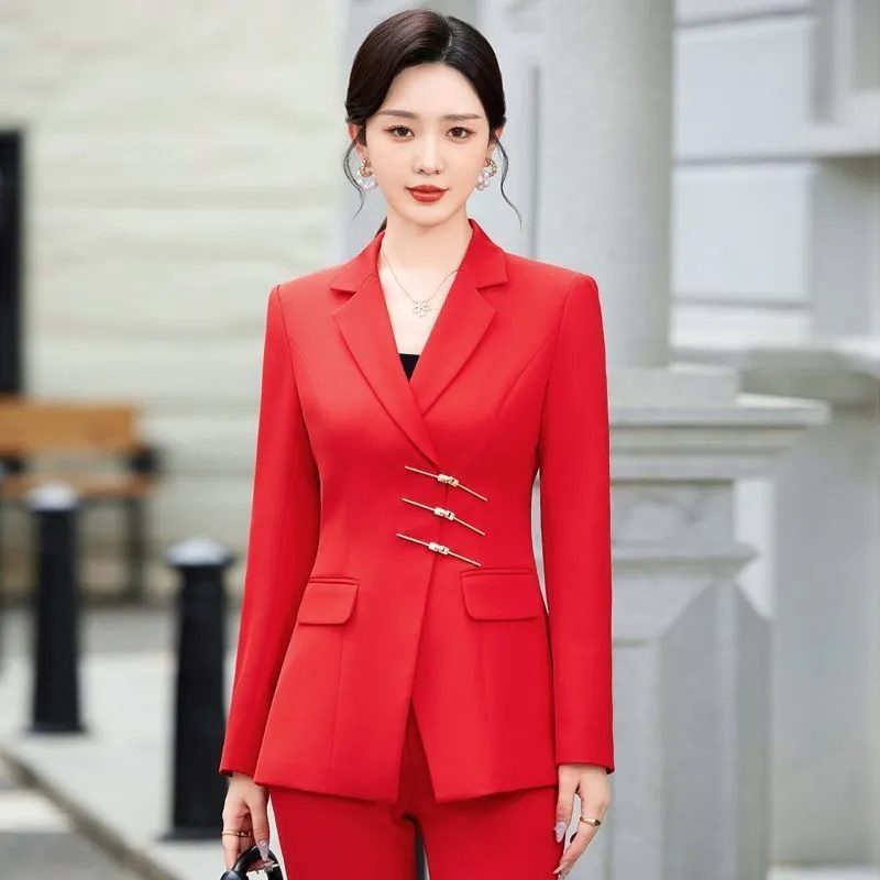 Women Formal Wear Black And White - 2025 moda blanco rojo negro Blazer