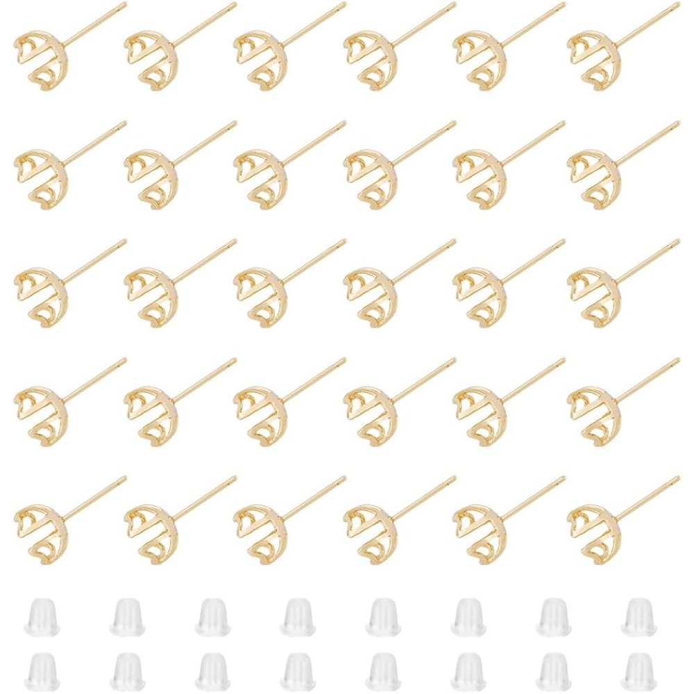 Pearl Earring Stud - 30 Uds. Montaje de pendientes, configuración