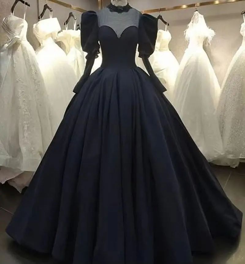 Women'S Gothic Formal Wear - Vestido de Novia Gótico Negro con