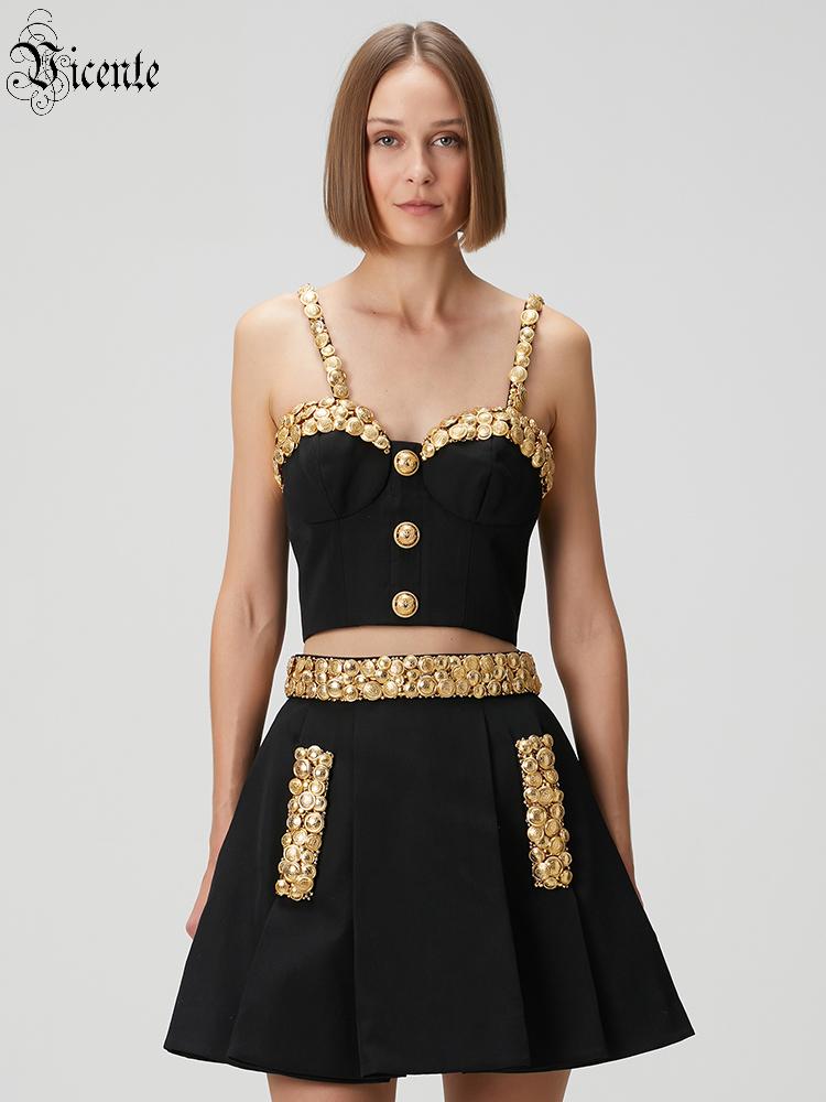 Women Luxury Formal Wear - VC Conjunto de vestido negro de