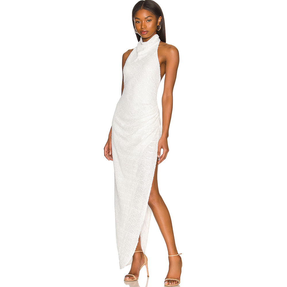 Women'S Formal Wear Wedding Guest - Vestidos de Noche con Cuello Halter