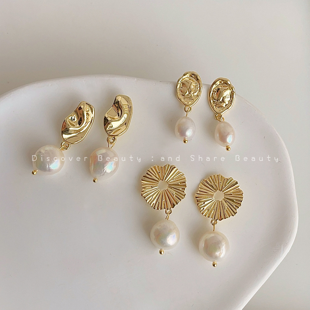 Pearl Earring Stud - Accesorios DIY, pendientes de perlas naturales