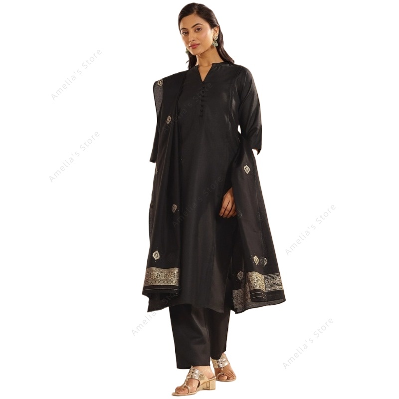 Women Formal Wear Ethnic - Conjunto de 3 Piezas de Kurta,
