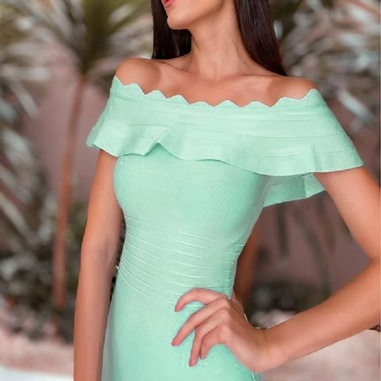 Women'S Green Formal Wear - HQBORY Vestido largo de verano para