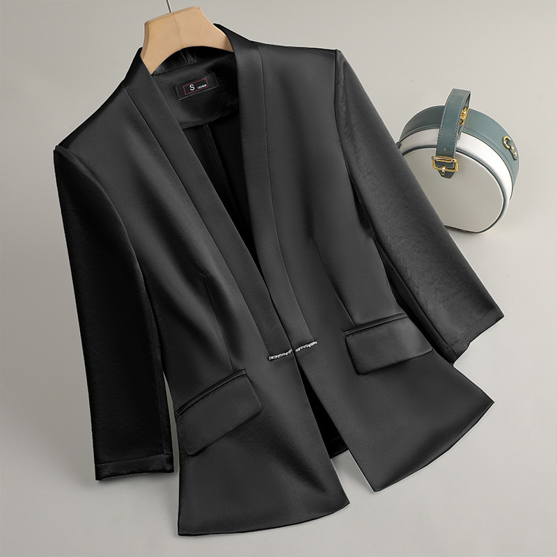 Women Formal Wear Black And White - Blazer profesional negro blanco azul para