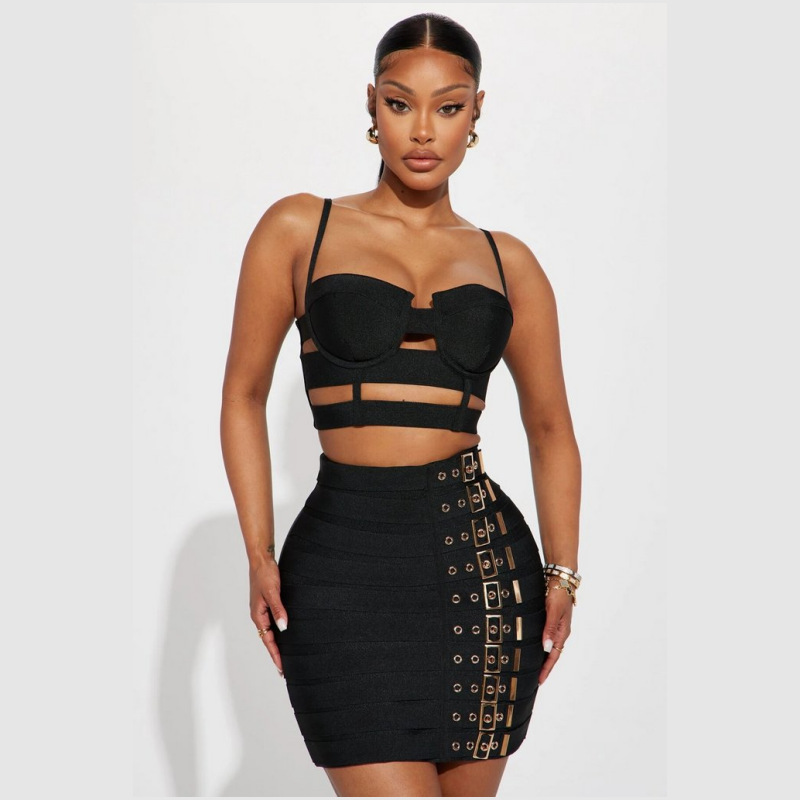 Women Formal Wear Black And White - Vestido de fiesta de mujer con
