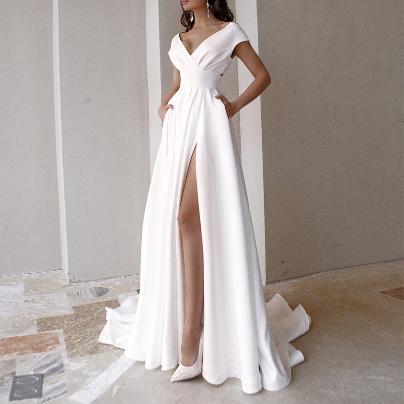 Women Formal Wear Black And White - Nuevo Vestido Elegante Largo para Dama,