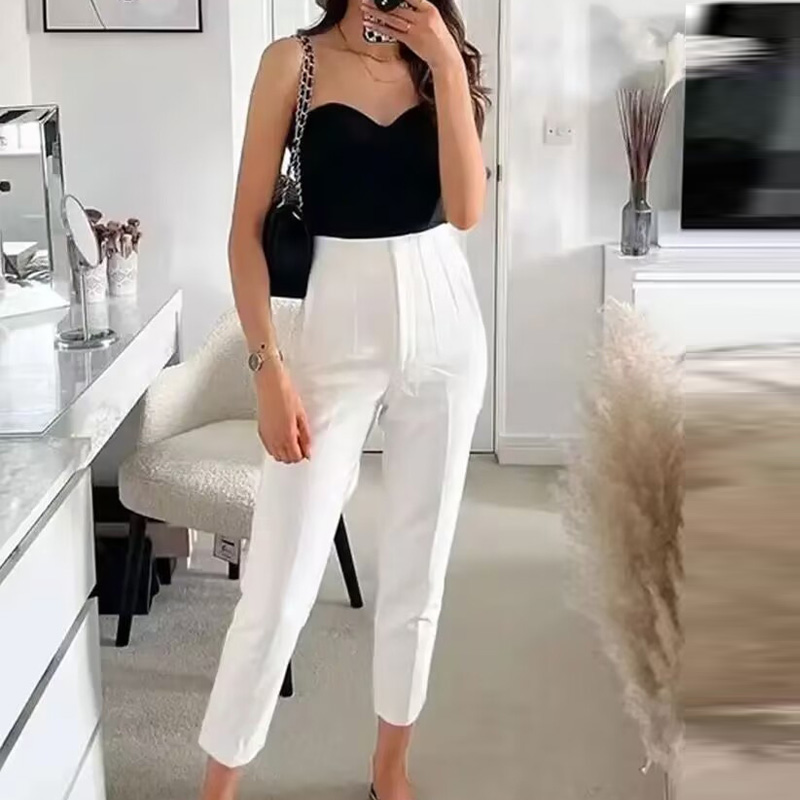 HXAO Pantalones de mujer Ropa  - Women Formal Wear Black And White reseña y precio