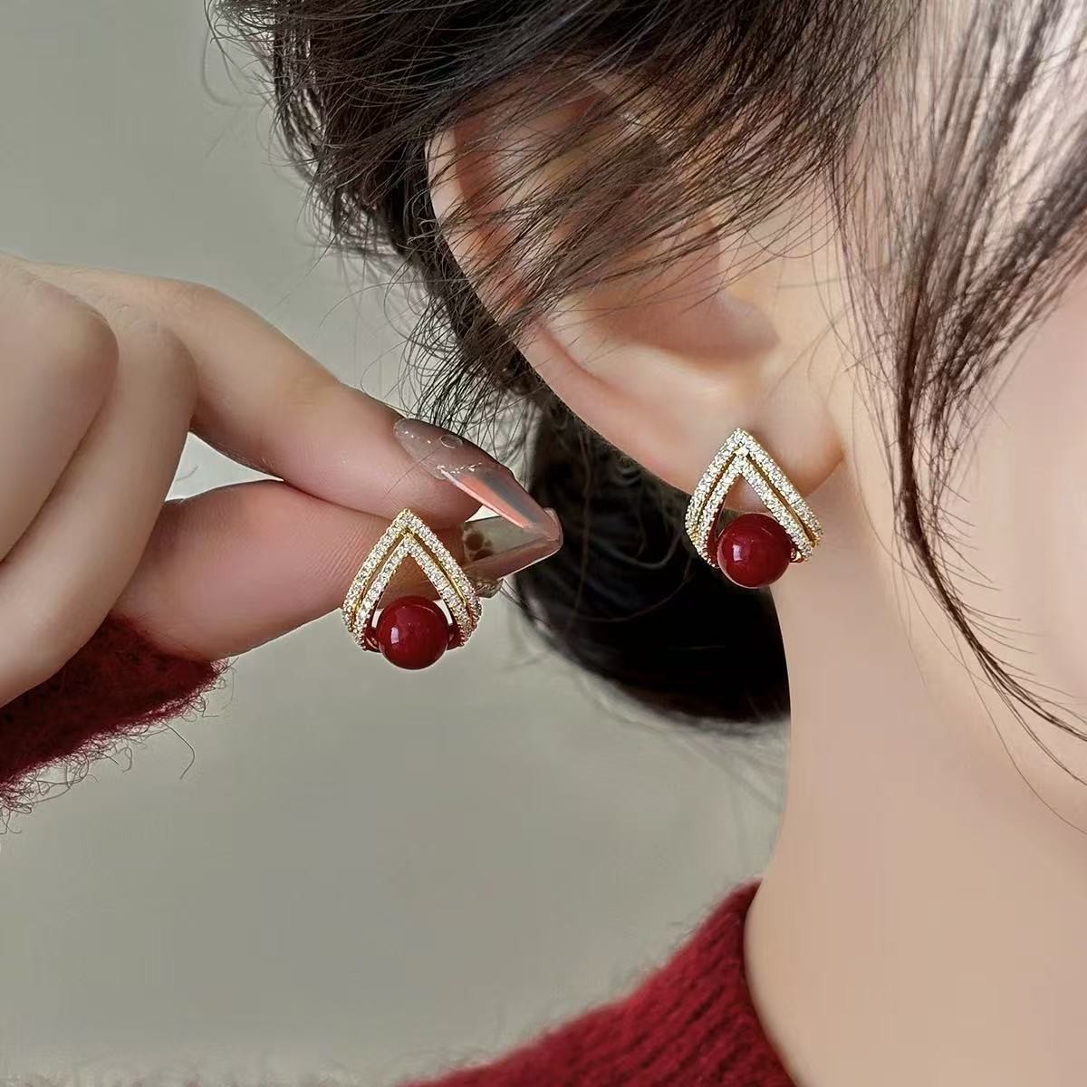 Pendientes de Perlas Color Vin - Pearl Earring Stud reseña y precio
