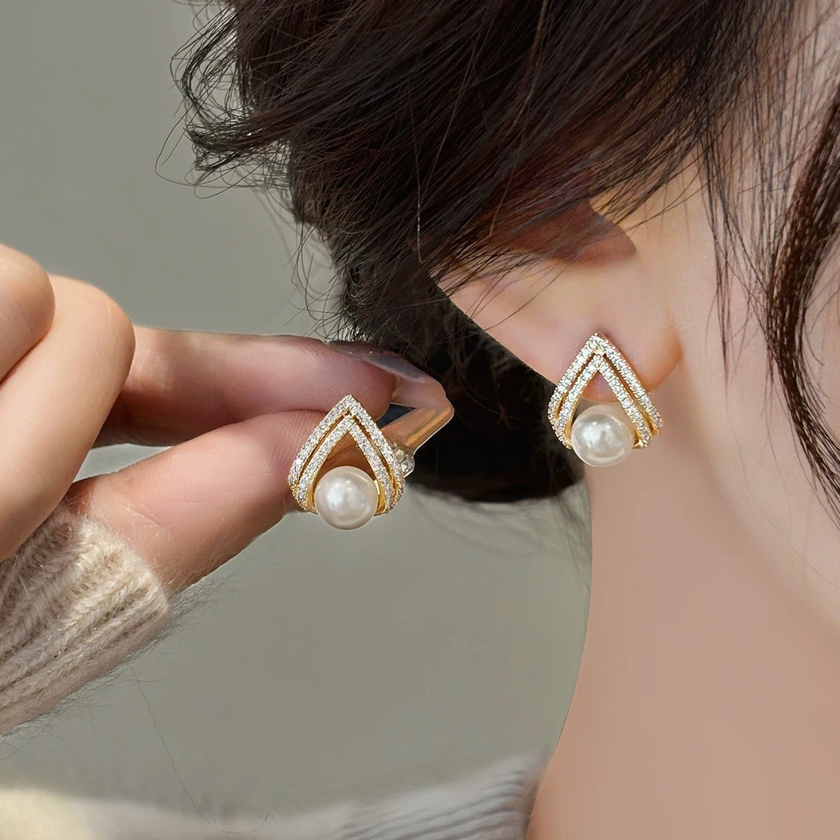 Pendientes de Perlas Color Vin - Pearl Earring Stud reseña y precio