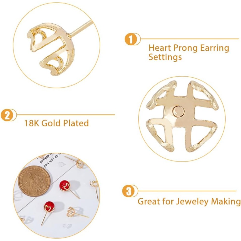 30 Uds. Montaje de pendientes, - Pearl Earring Stud reseña y precio