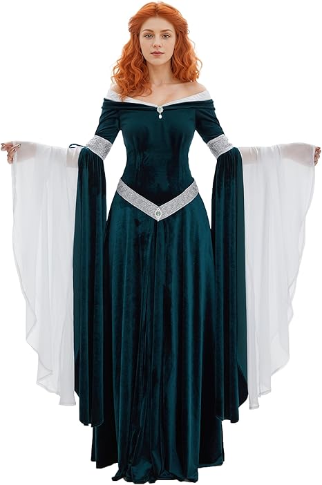 DAIZBELLA Disfraz medieval ren - Women'S Green Formal Wear reseña y precio