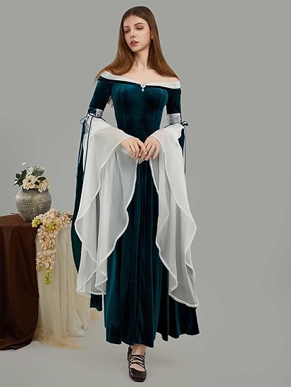 DAIZBELLA Disfraz medieval ren - Women'S Green Formal Wear reseña y precio