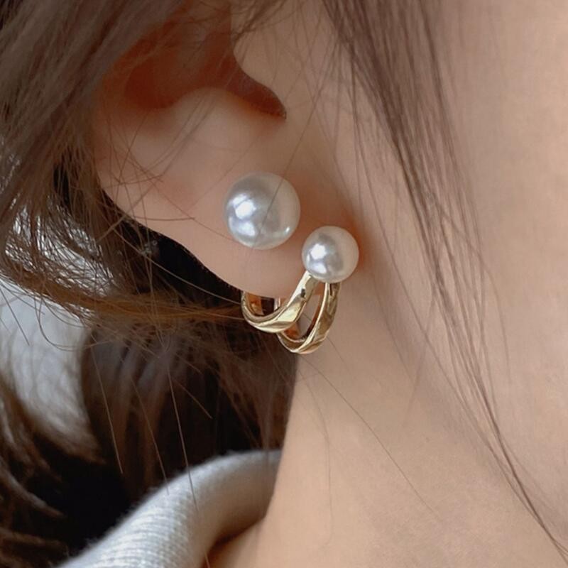 Pendientes de perlas de moda c - Pearl Earring Stud reseña y precio