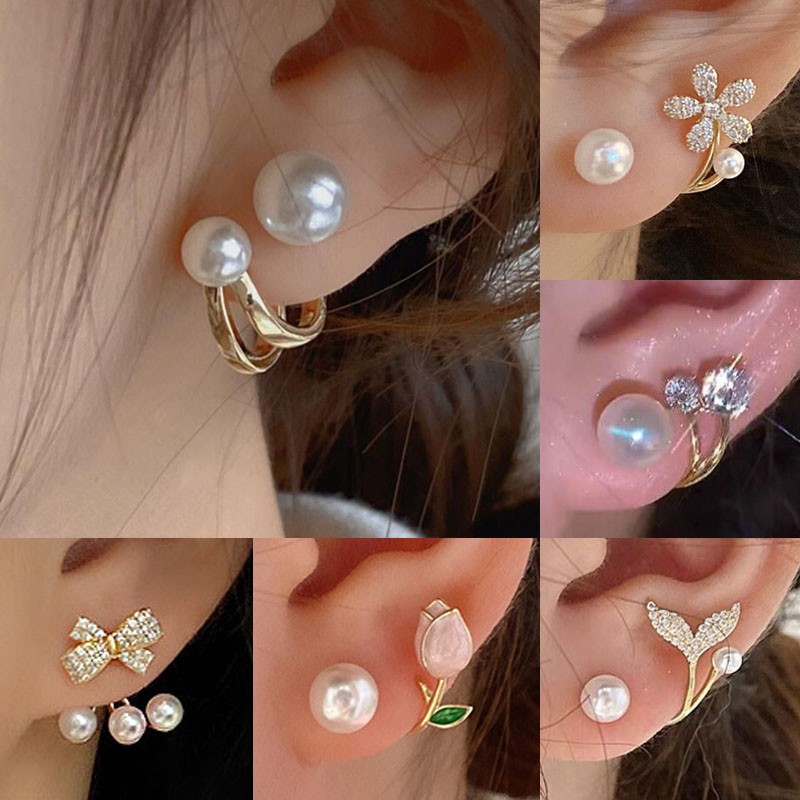 Pendientes de perlas de moda c - Pearl Earring Stud reseña y precio