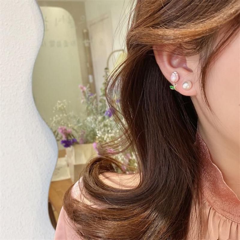 Pendientes de perlas de moda c - Pearl Earring Stud reseña y precio