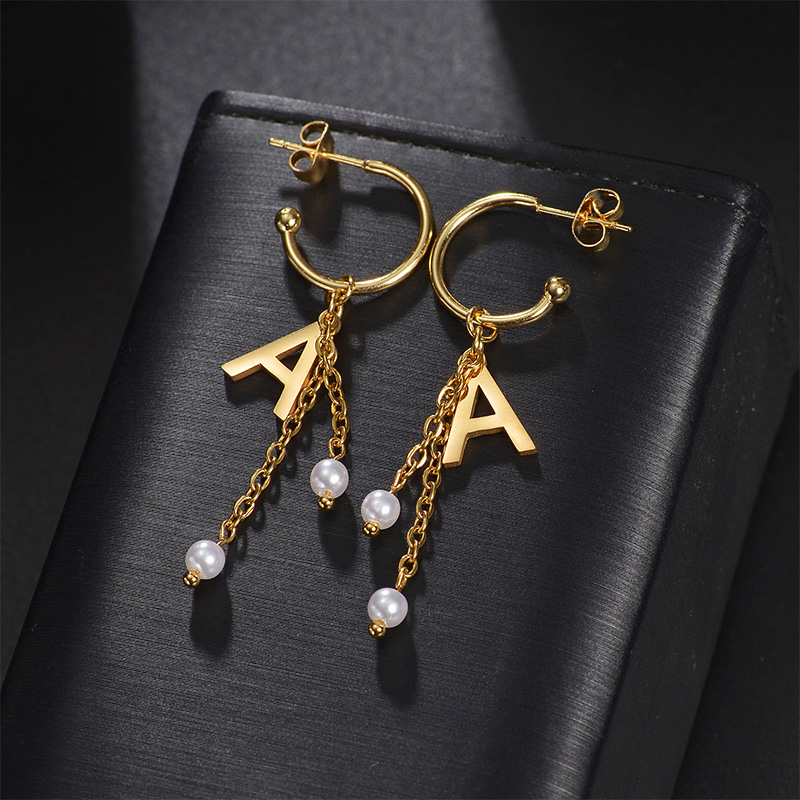 Auxauxme-pendientes con nombre - Pearl Earring Stud reseña y precio