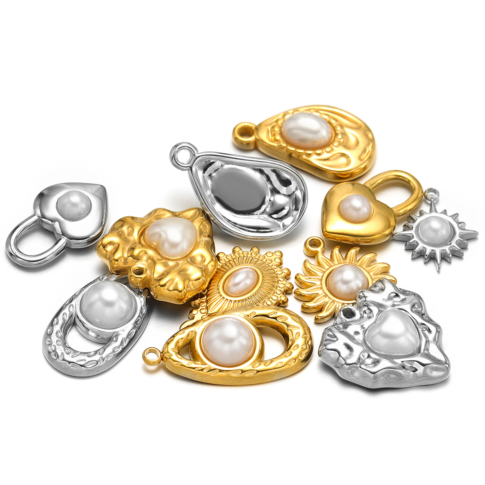 5 uds. De acero inoxidable con - Pearl Earring Stud reseña y precio