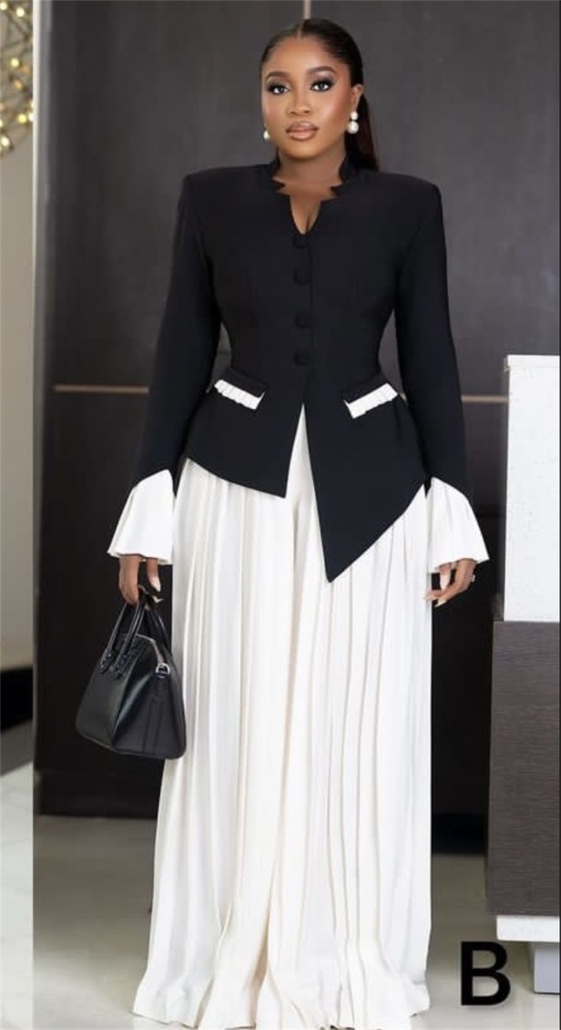 Conjunto de trajes blancos y n - Women Formal Wear Black And White reseña y precio