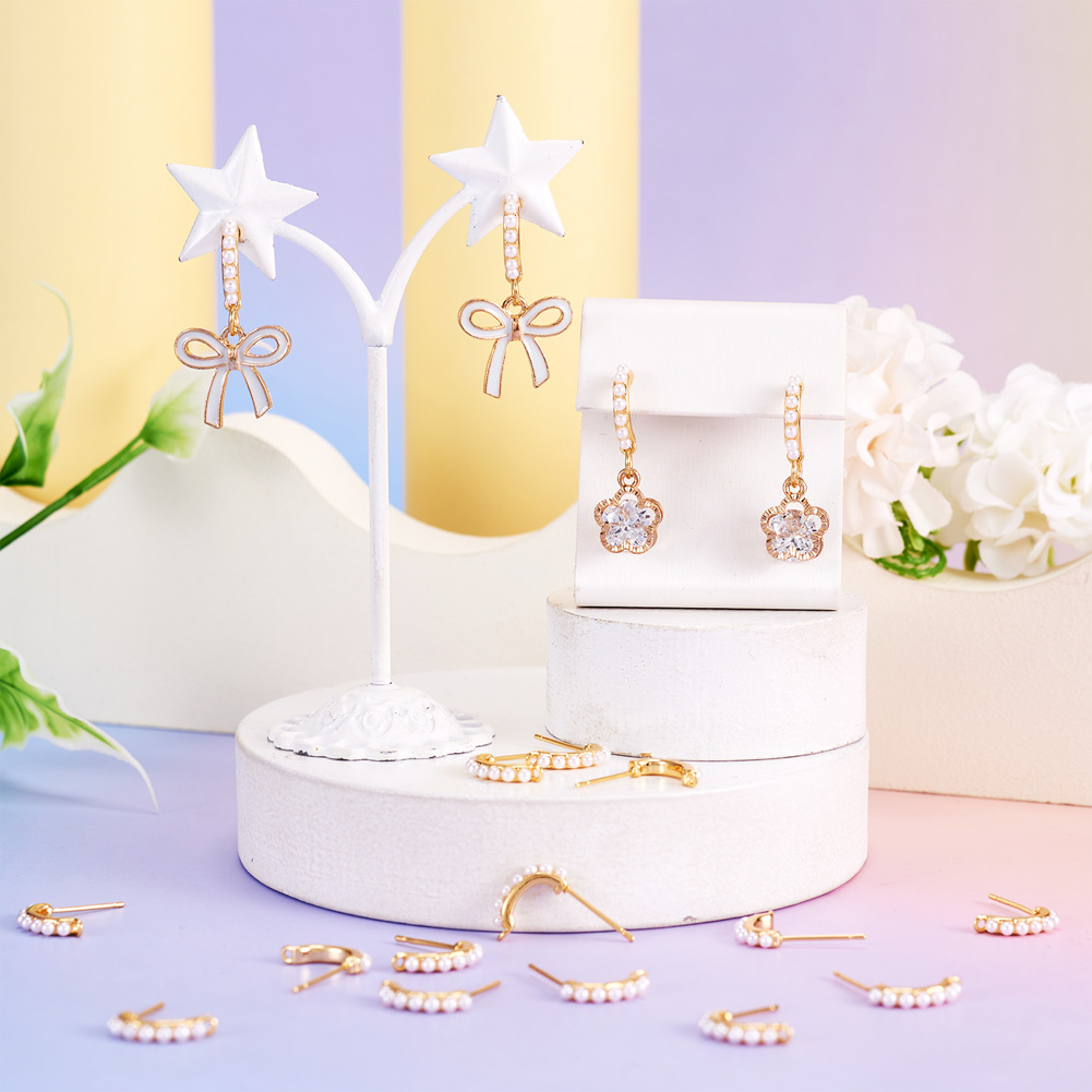 30 Piezas de Aretes de Latón c - Pearl Earring Stud reseña y precio