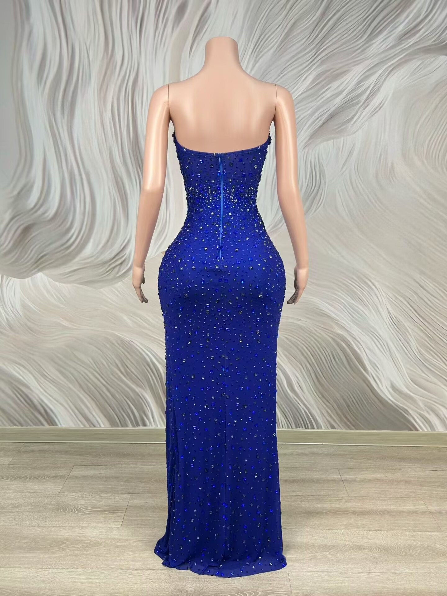 Vestido de Noche Azul Brillant - Women Luxury Formal Wear reseña y precio